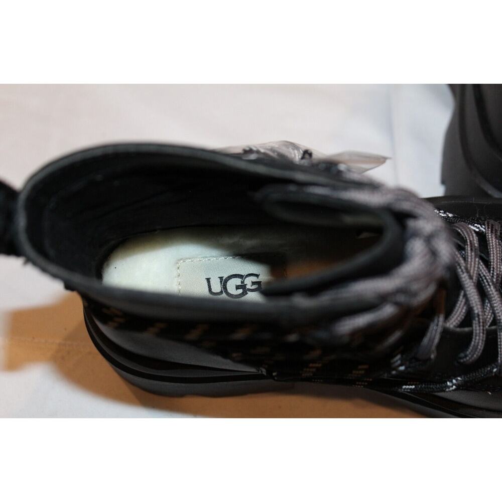 UGG WOMEN'S BRISBANE SUEDE LACE‎ UP PLATFORM WATERPROOF BOOTS BLACK NEW - Picture 10 of 10